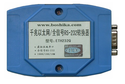 ETH232Q:千兆以太网/全信号RS-232转换器